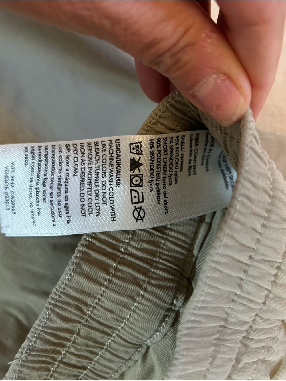 Light tan Drawstring Mini Skort - Picture 8 of 8